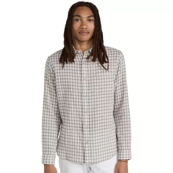 imageVince Mens Desert Side Plaid Double Face ShirtH White