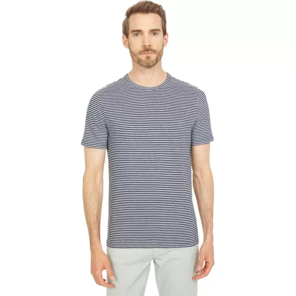 imageVince Mens Linen Cotton Stripe SS CrewCoastalH Grey