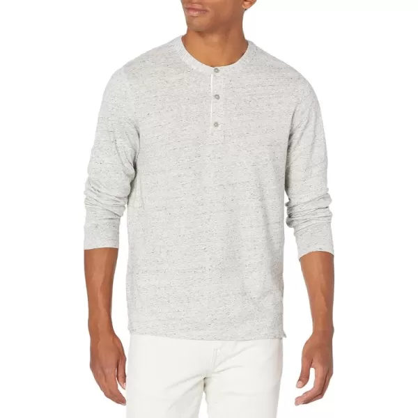 imageVince Mens Linen Textured LS HenleyH Grey