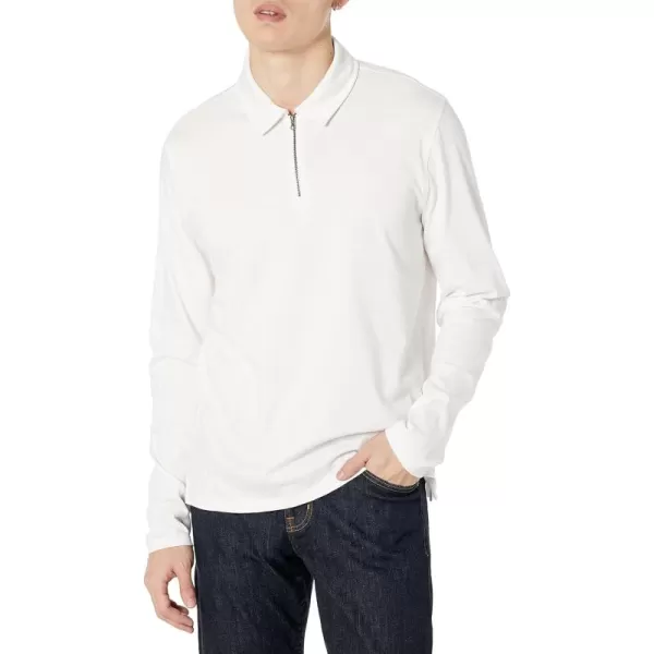 imageVince Mens Pima Cotton Quarter ZipOffwhite