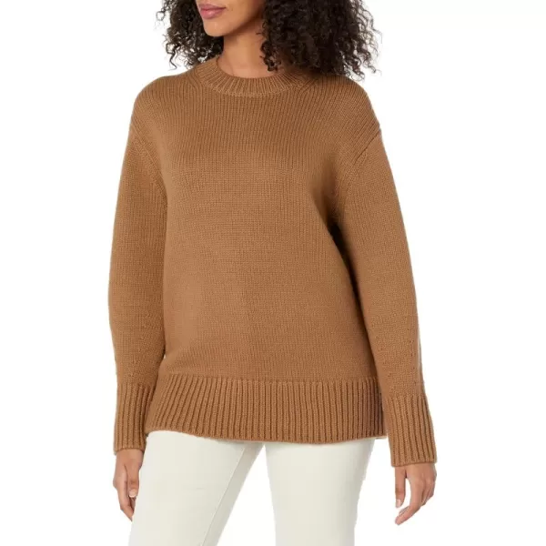 imageVince Womens Boyfriend Crew Neck SweaterMink