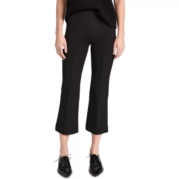 imageVince Womens Mid Rise Pintuck Crop Flare PantsBlack