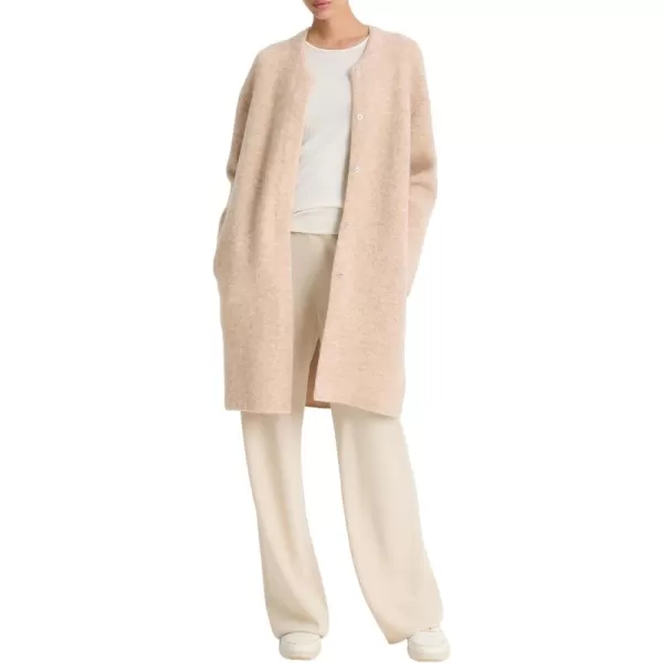 imageVince Womens Textured Soft Sculpt Car CoatH Wheat Cream