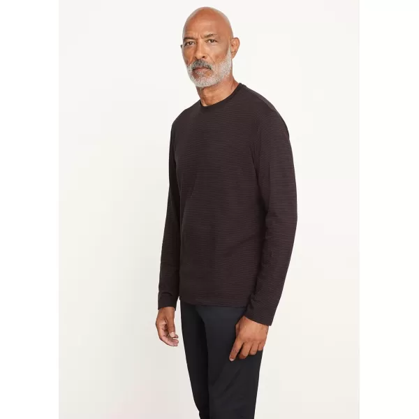 imageVince Mens Brenton Stripe CrewBlackAcorn