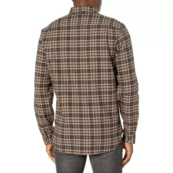 imageVince Mens Brushed Plaid LSOak Brown