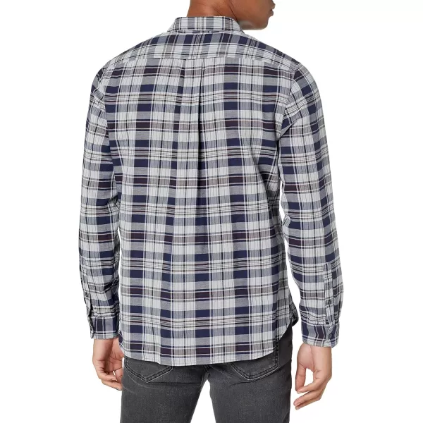 imageVince Mens Dbl Face Plaid LSOfficer Blue