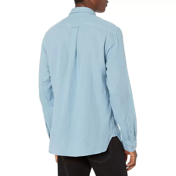 imageVince Mens Double Face Garment Dye Long SleeveHockney Blue