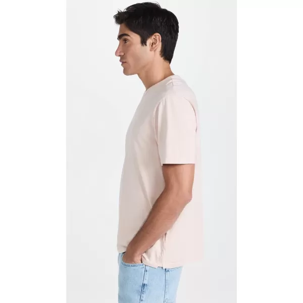 imageVince Mens Garment Dye Short Sleeve ShirtWashed Rosewater