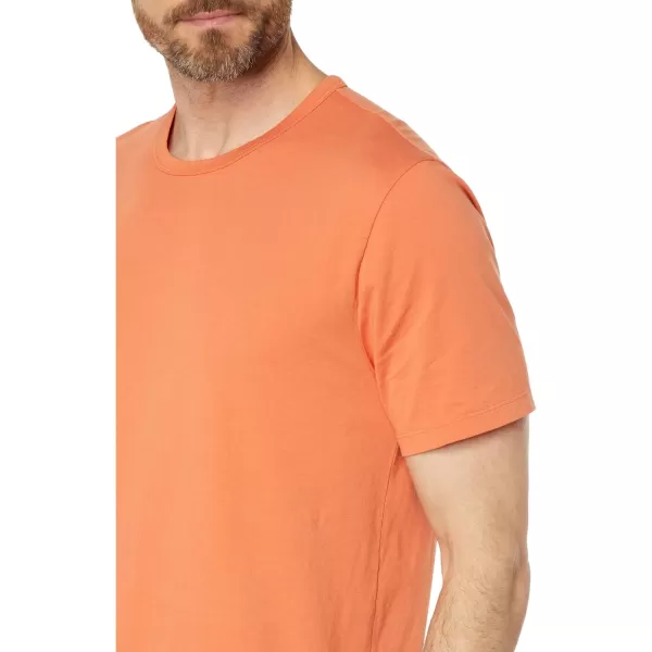 imageVince Mens Garment Dye Short Sleeve ShirtWashed Sun Coral