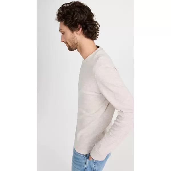 imageVince Mens Sun Faded Thermal Long Sleeve HenleyBeach Sand