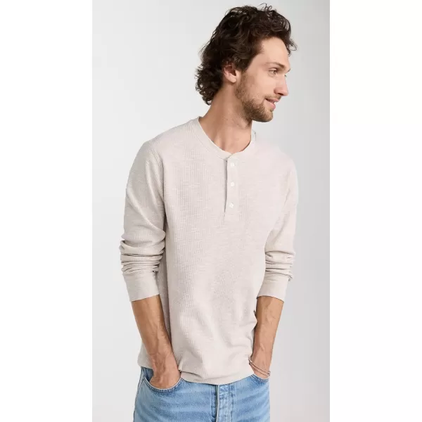 imageVince Mens Sun Faded Thermal Long Sleeve HenleyBeach Sand