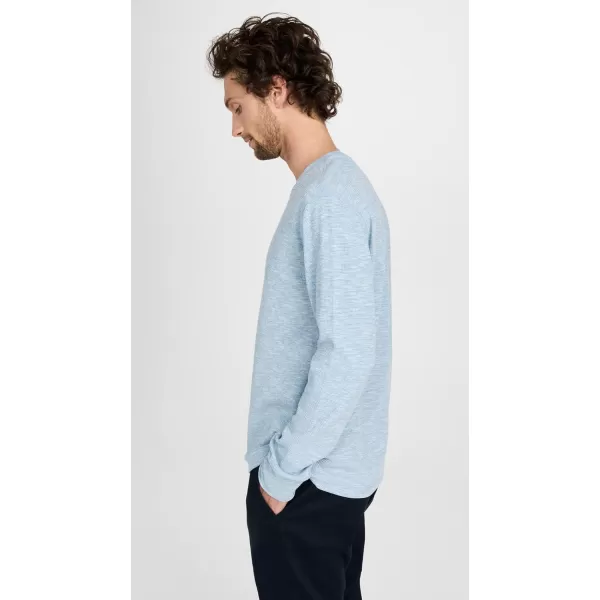 imageVince Mens Sun Faded Thermal Long Sleeve HenleyPacific Blue