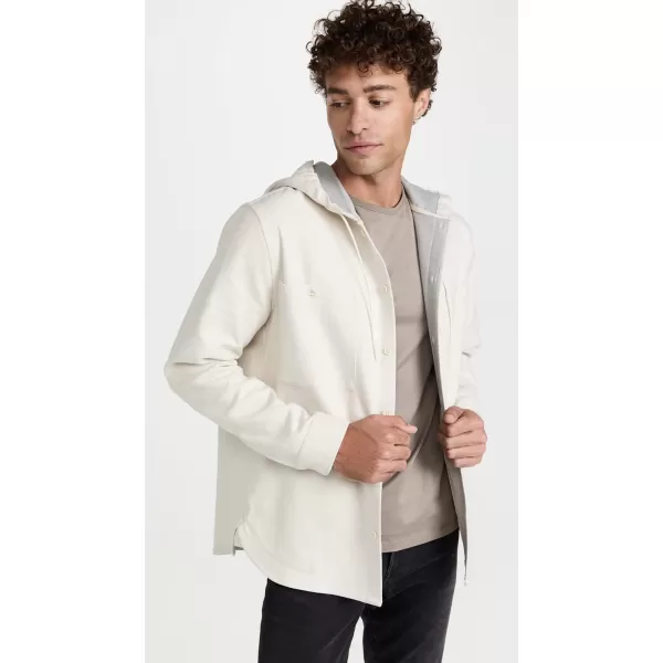 imageVince Mens Twill Double Face Hooded Long SleeveLt Sand Road