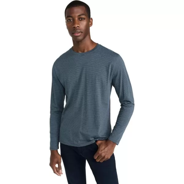 imageVince Mens Mini Stripe Crew TeeAzureFountain