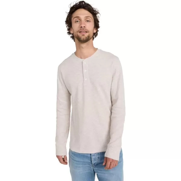 imageVince Mens Sun Faded Thermal Long Sleeve HenleyBeach Sand