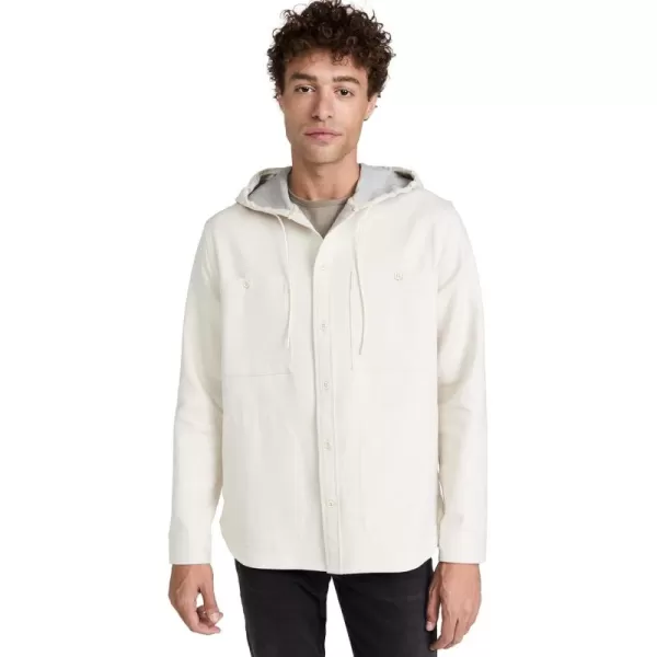 imageVince Mens Twill Double Face Hooded Long SleeveLt Sand Road