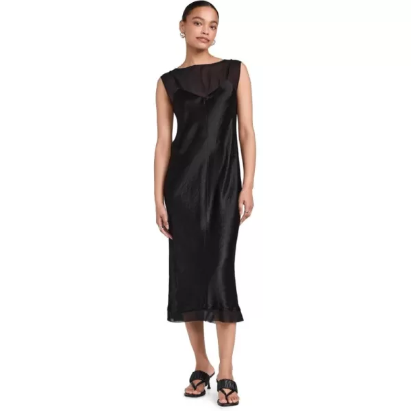 imageVince Womens Chiffon Layered Slip DressBlack