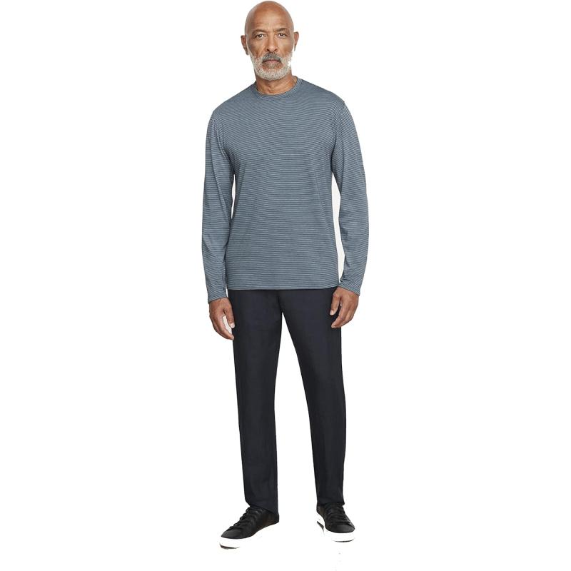 imageVince Mens Brenton Stripe LS CrewAzureFountain