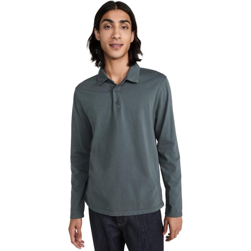 imageVince Mens Garment Dye PoloWashed Desert Leaf