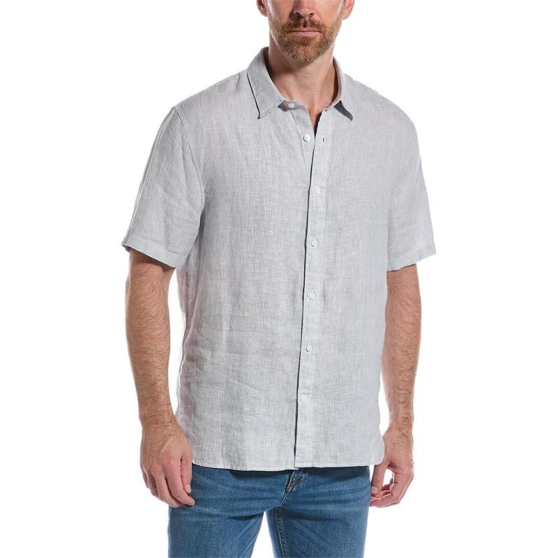 imageVince Mens Morningside Stripe SSPacific Blue