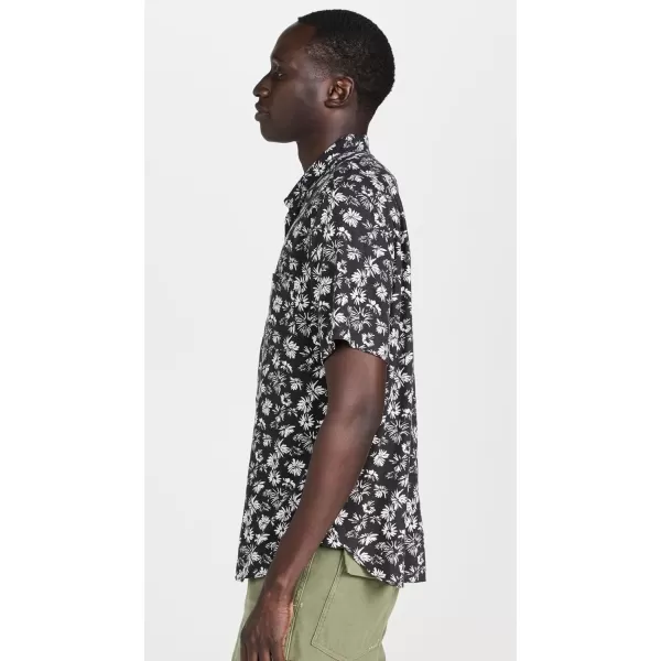 imageVince Mens Firework Floral ShirtBlackClassic Cream