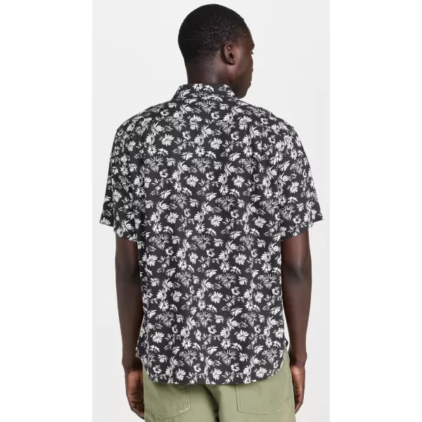 imageVince Mens Firework Floral ShirtBlackClassic Cream