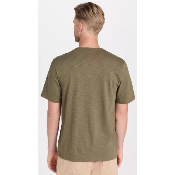 imageVince Mens Slub Split Neck TeeUniform Green