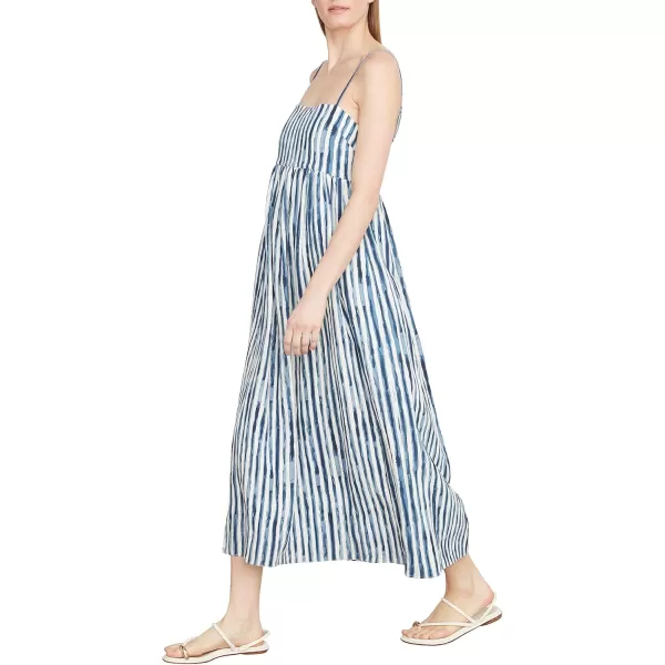 imageVince Womens Painterly Stripe Ruched DressCoastal Blue