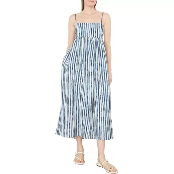 imageVince Womens Painterly Stripe Ruched DressCoastal Blue