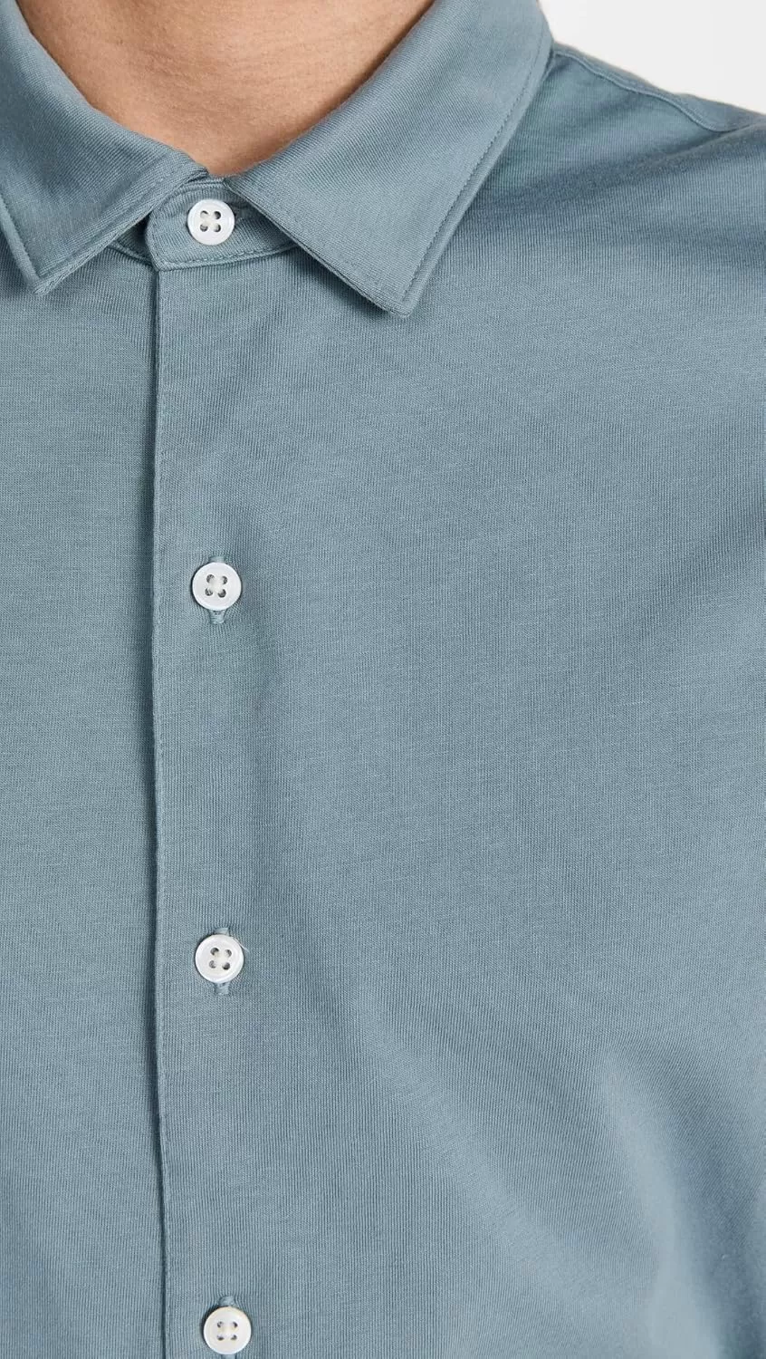imageVince Mens Button Down ShirtTeal Pool