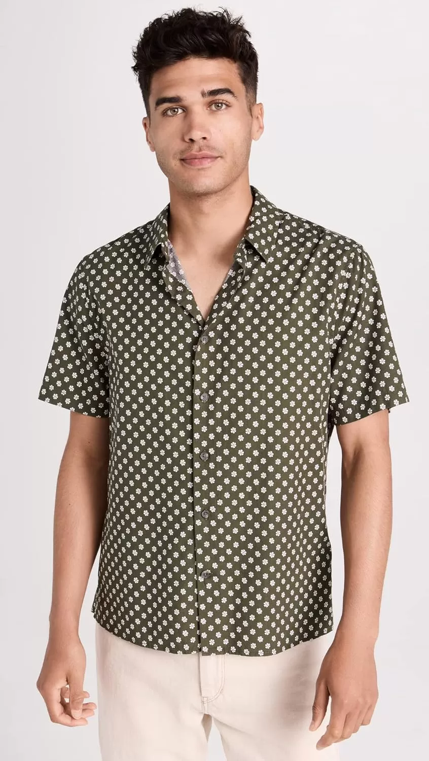 imageVince Mens Cosmo Floral Print ShirtCypressBone