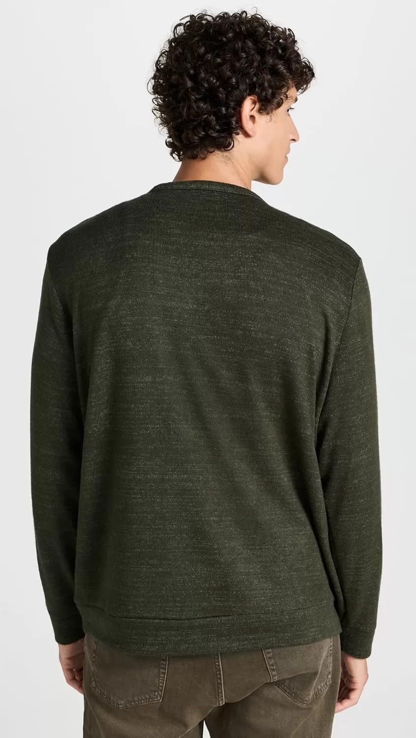 imageVince Mens Drapey Rayon CrewH Moss Green