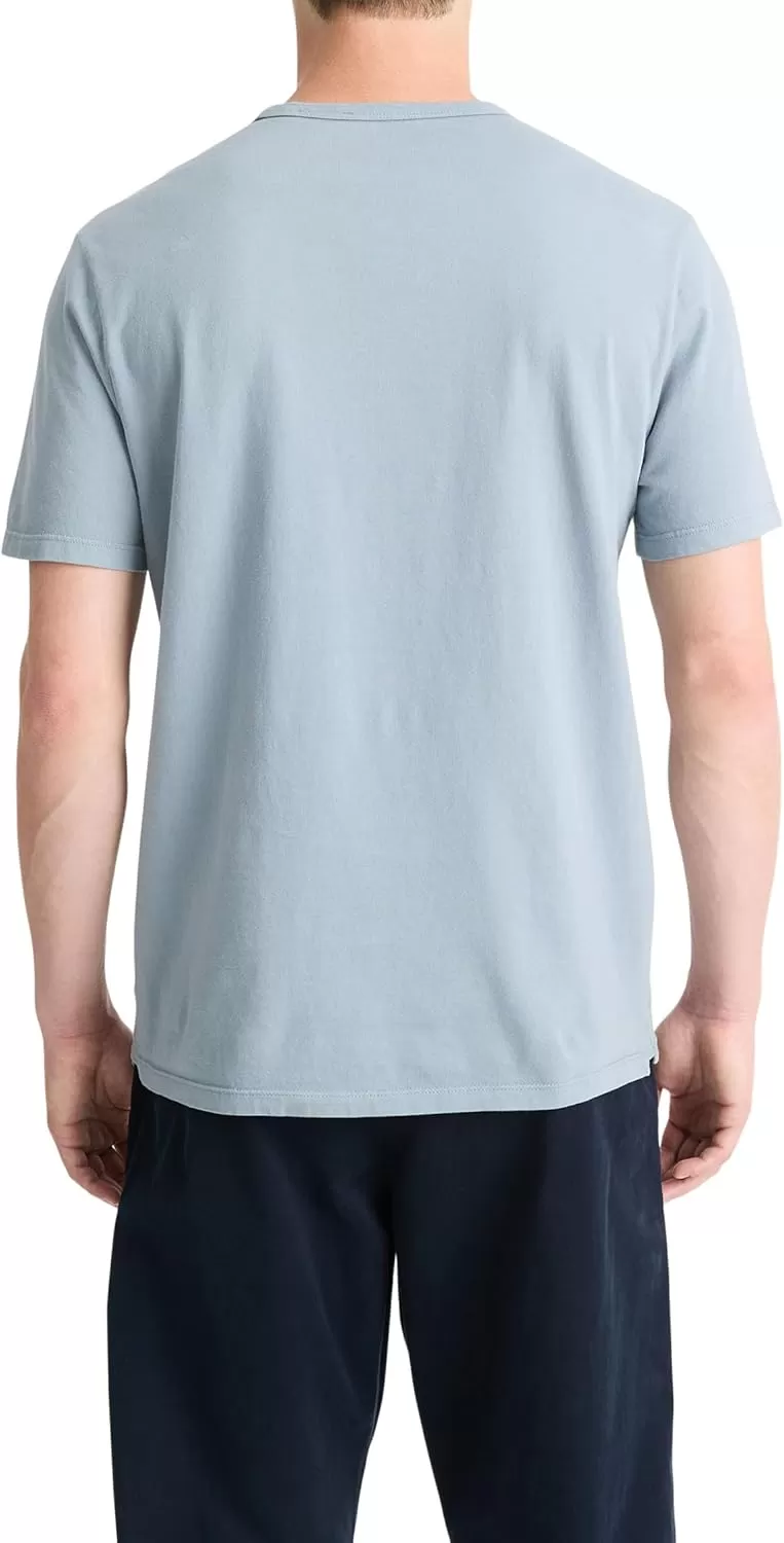 imageVince Mens Garment Dye Short Sleeve CrewWashed Blue Spruce