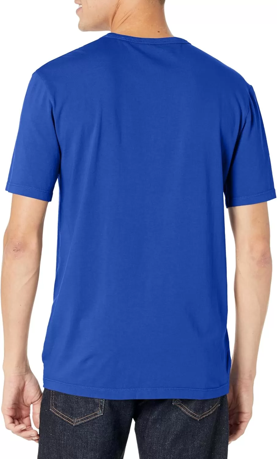 imageVince Mens Garment Dye Short Sleeve CrewWashed Cobalt