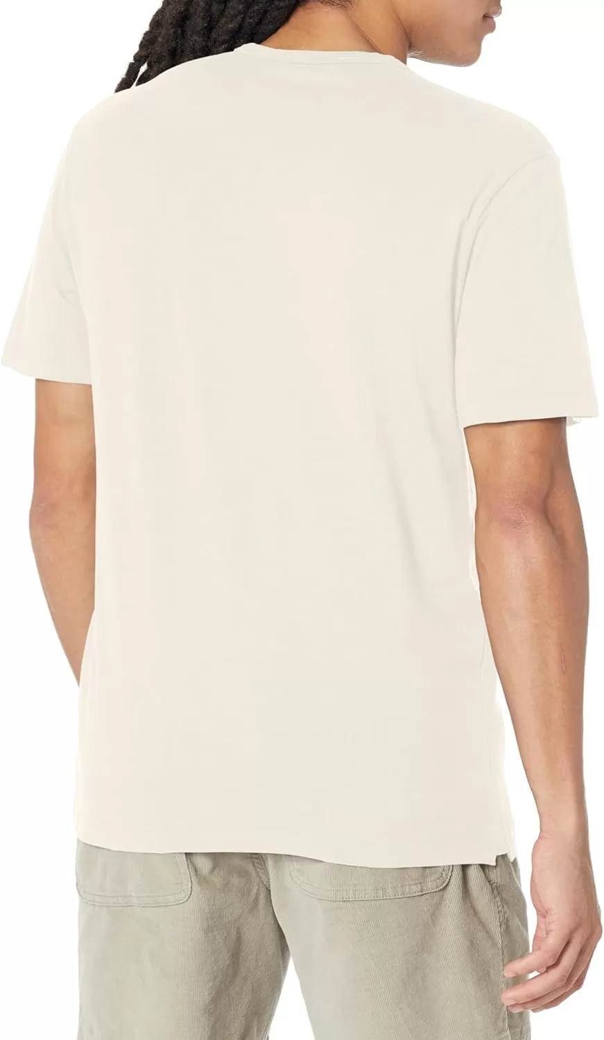 imageVince Mens Garment Dye Short Sleeve CrewWashed Deco Cream