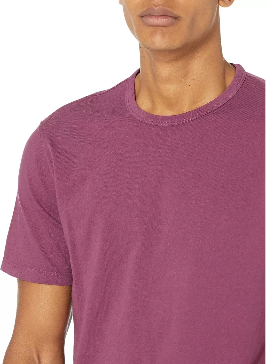 imageVince Mens Garment Dye Short Sleeve CrewWashed Hyperion Berry