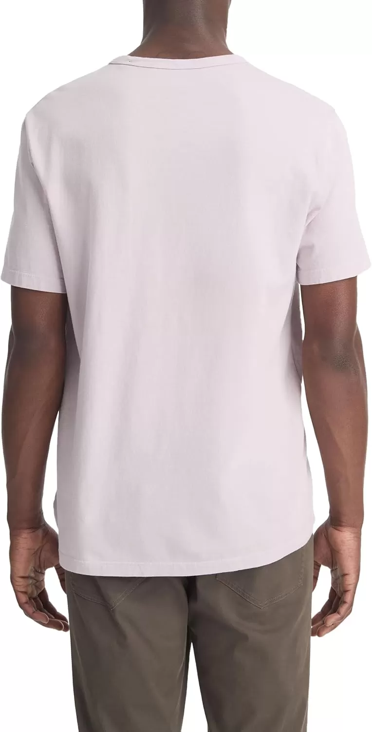 imageVince Mens Garment Dye Short Sleeve CrewWashed Ink Rose