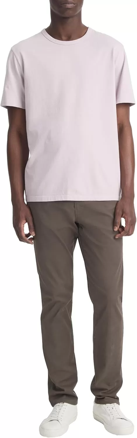 imageVince Mens Garment Dye Short Sleeve CrewWashed Ink Rose