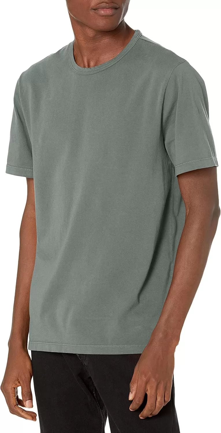 imageVince Mens Garment Dye Short Sleeve CrewWashed Jensen Sage