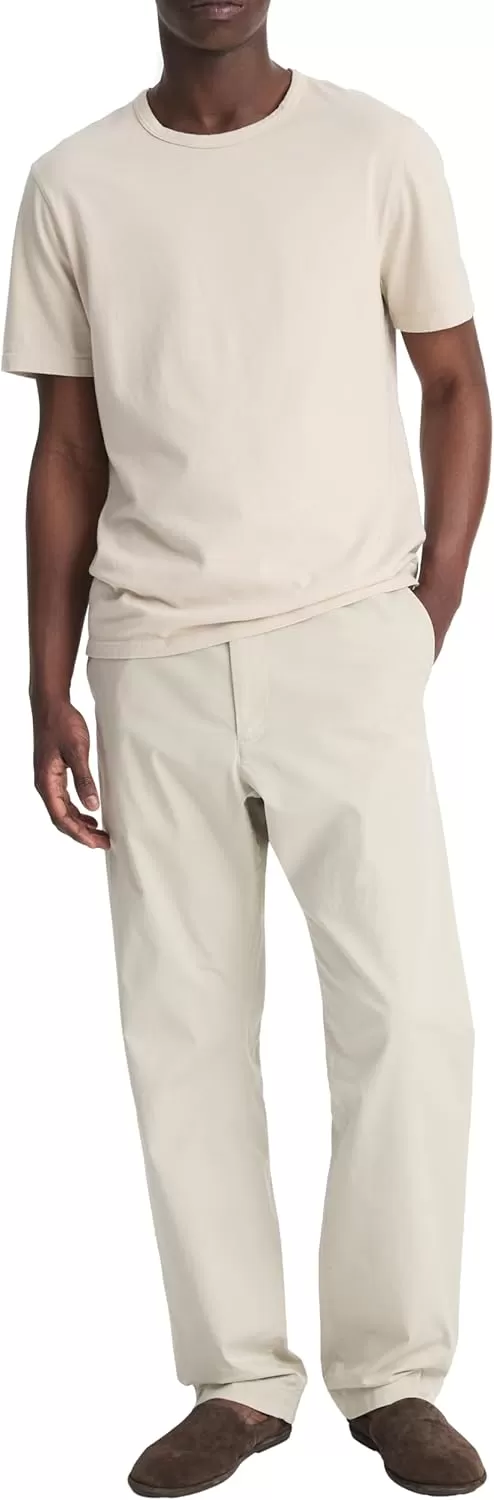 imageVince Mens Garment Dye Short Sleeve CrewWashed Soft Clay