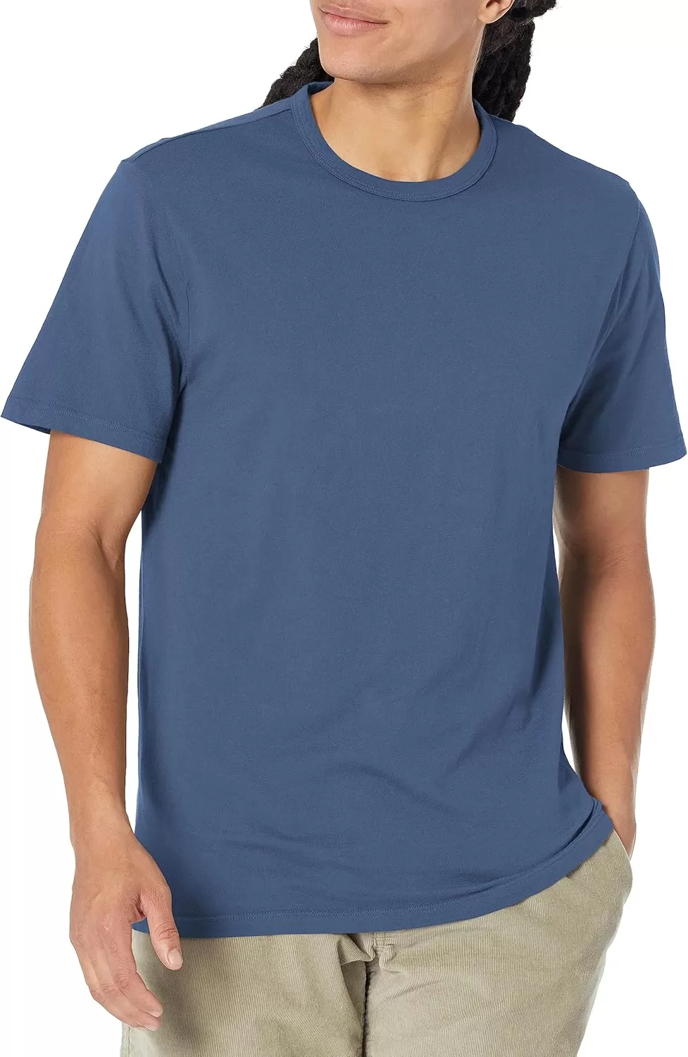 imageVince Mens Garment Dye Short Sleeve CrewWashed Twilight Blue
