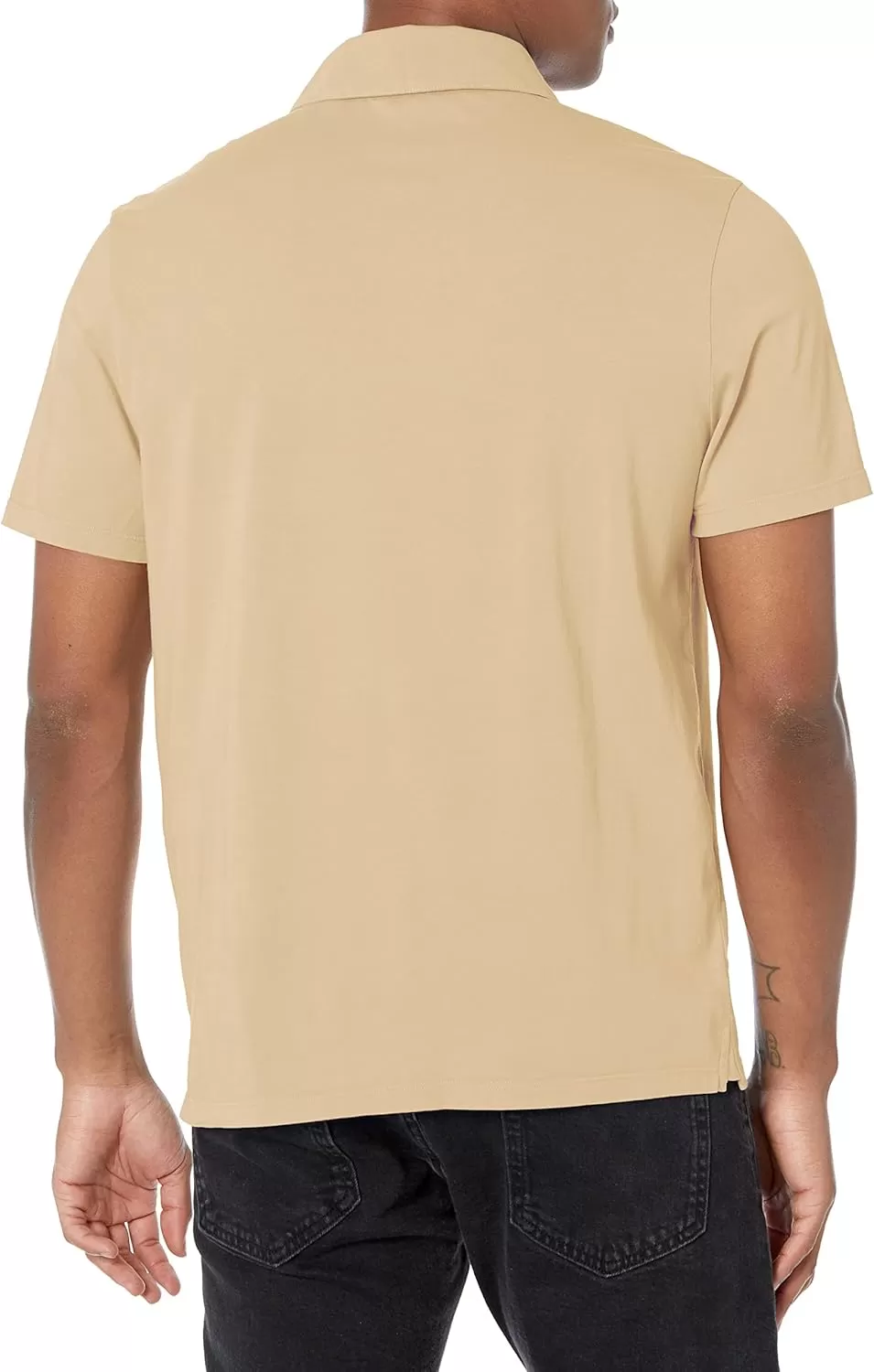 imageVince Mens Garment Dye Short Sleeve PoloWashed Eagle Rock