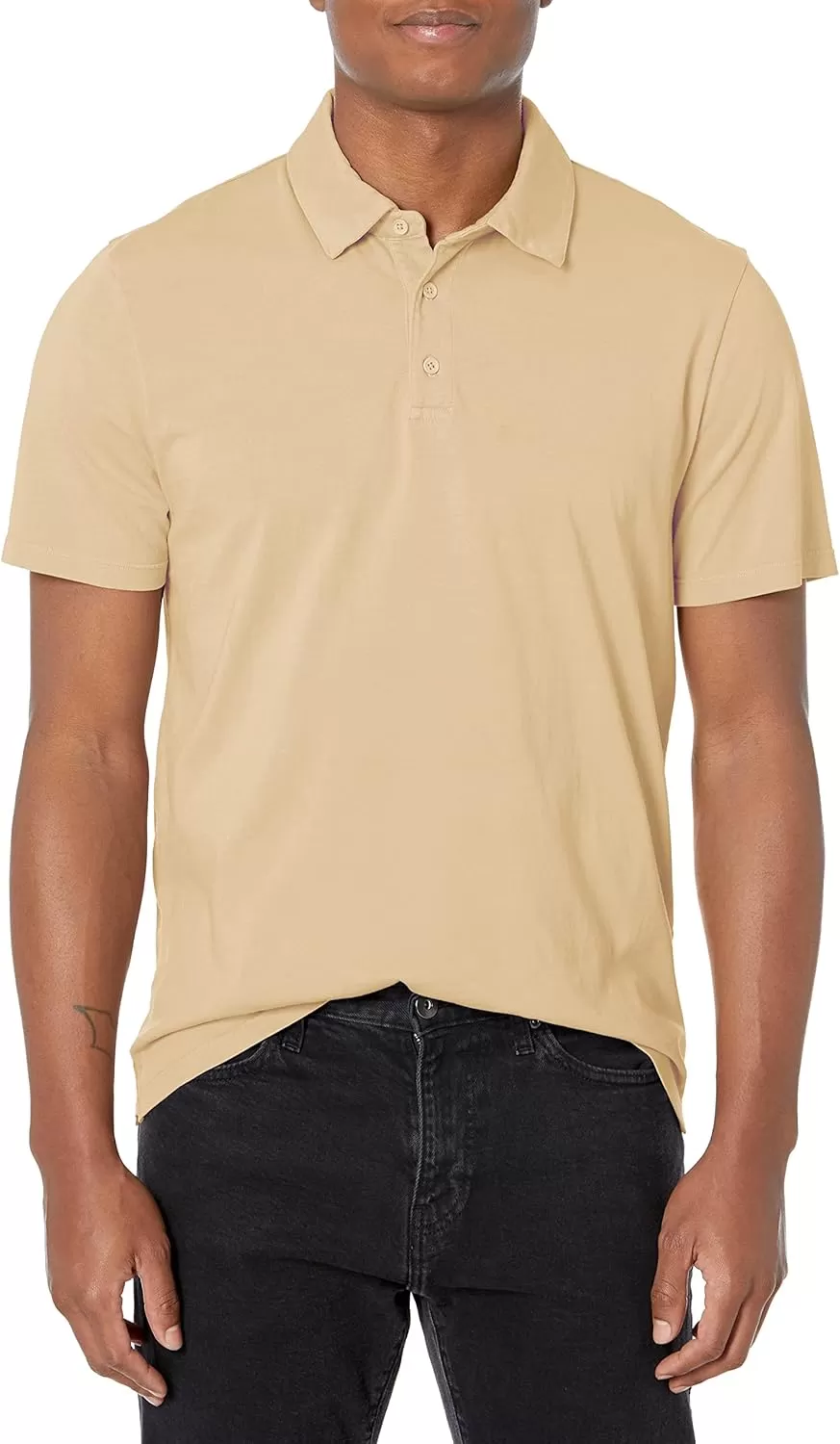 imageVince Mens Garment Dye Short Sleeve PoloWashed Eagle Rock