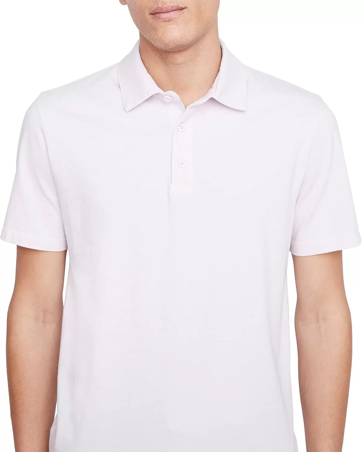 imageVince Mens Garment Dye Short Sleeve PoloWashed Rose Quartz