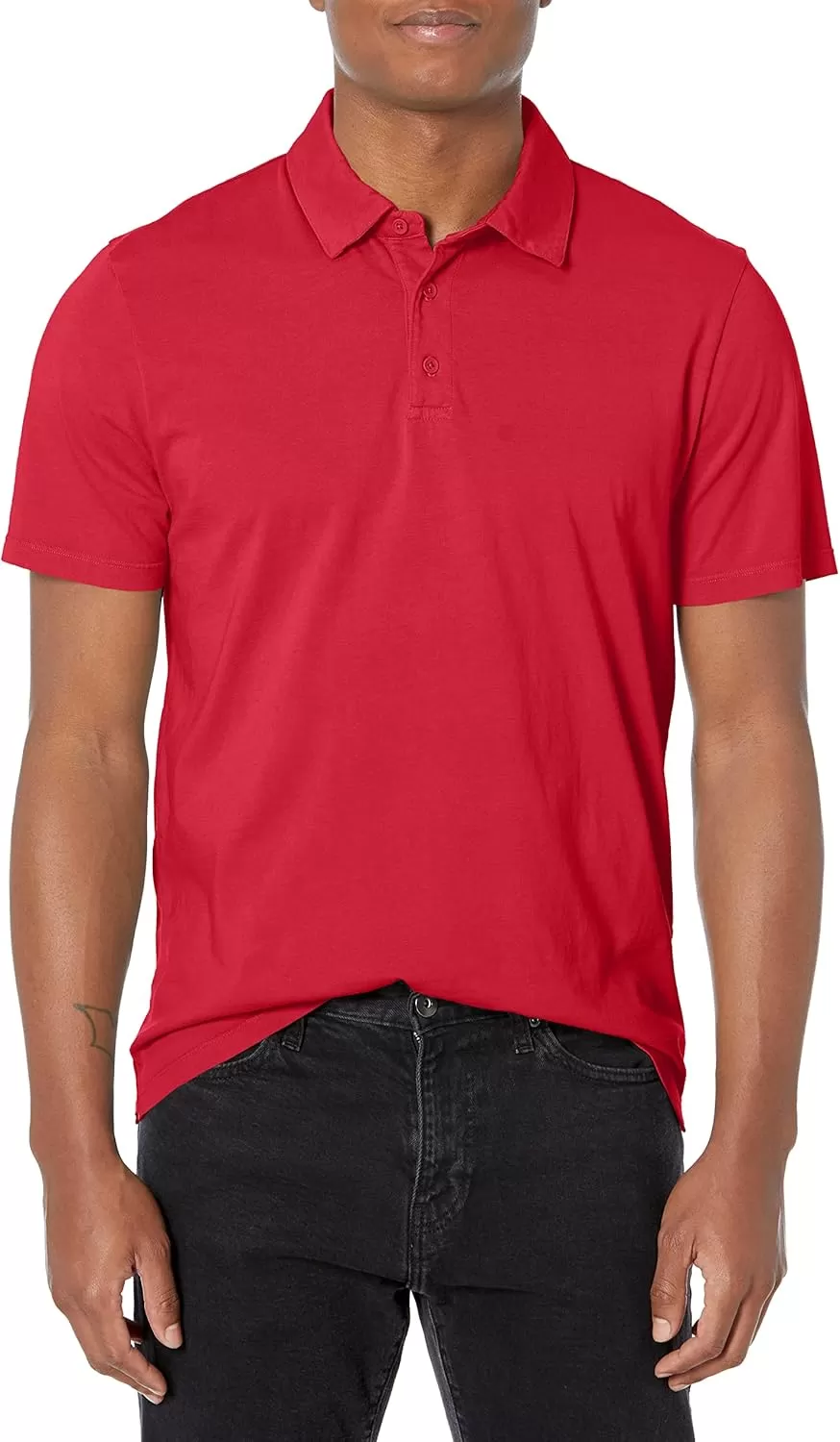 imageVince Mens Garment Dye Short Sleeve PoloWashed Wild Barberry