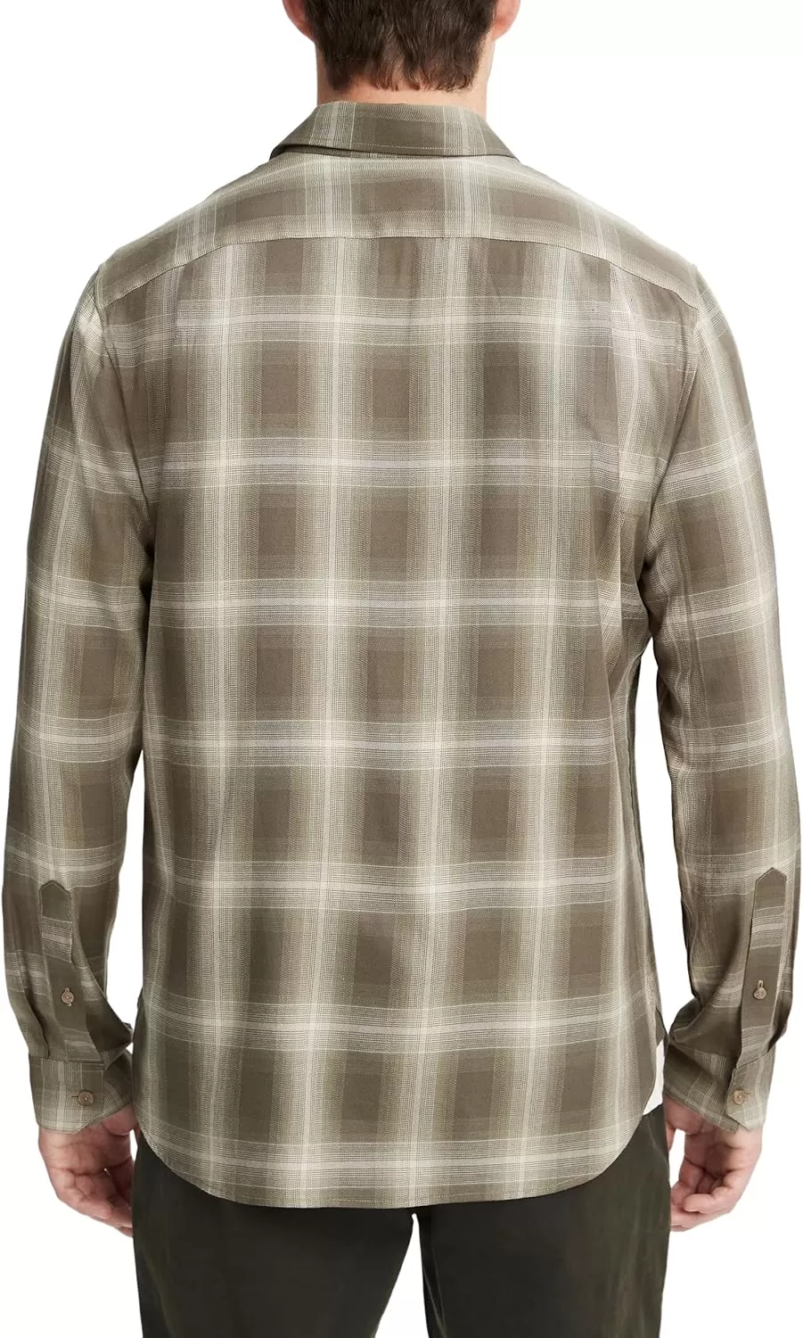 imageVince Mens Toledo Shadow Plaid LSSmoke TreeDeco Cream