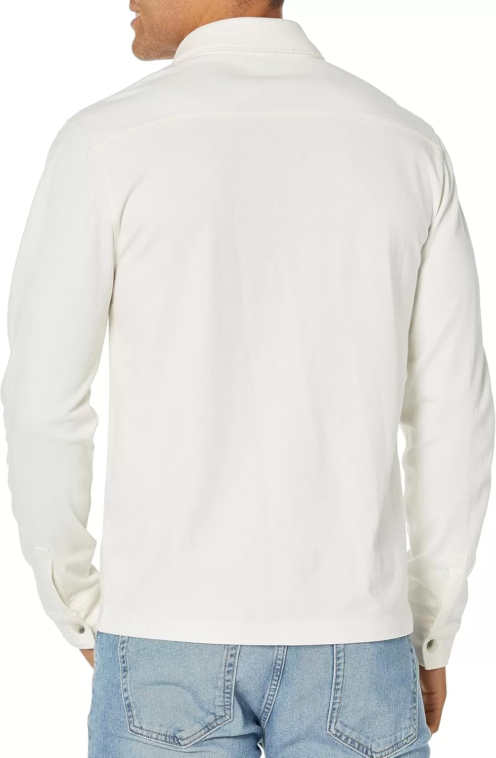 imageVince Mens Twill Knit Button Down ShirtBone