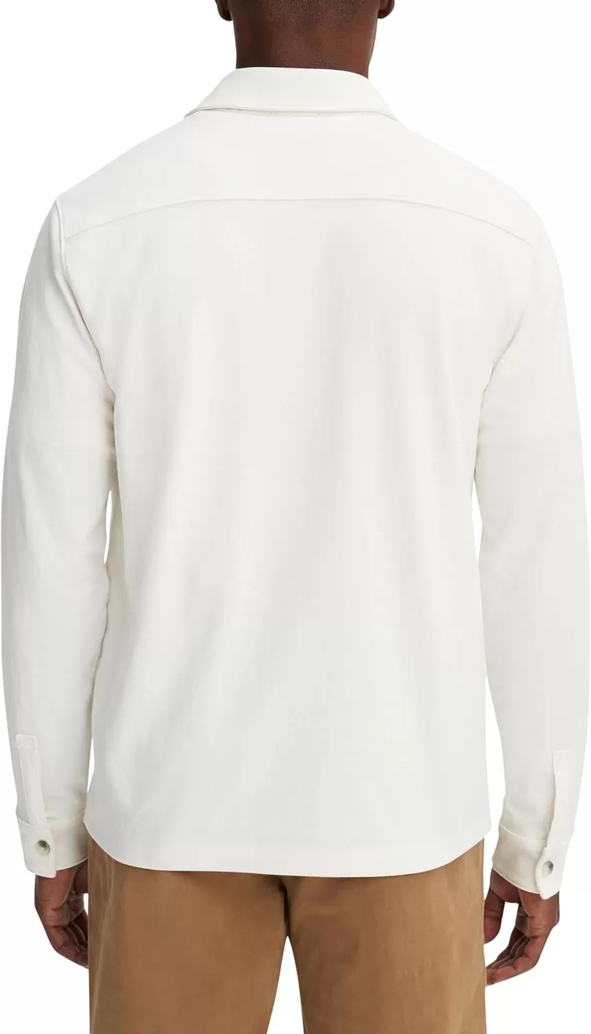 imageVince Mens Twill Knit Button Down ShirtBone