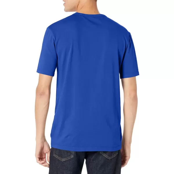 imageVince Mens Garment Dye Short Sleeve CrewWashed Cobalt