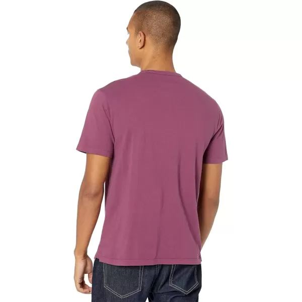 imageVince Mens Garment Dye Short Sleeve CrewWashed Hyperion Berry